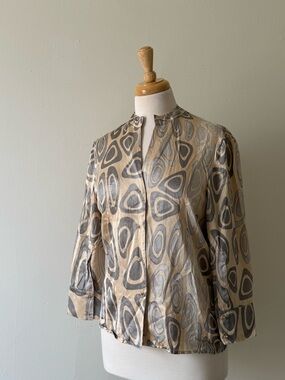100% Silk Vintage Roberto Cavalli Blouse – 2001 Iconic Print, Rare